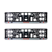 Set 2 x Suport numar inmatriculare slim, pentru TOYOTA dimensiune standard, potrivire perfecta, plastic flexibil