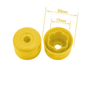 Set 20 capace prezoane pe 17 + cheie de scos capacele, VW/ Audi /Skoda, culoare galben