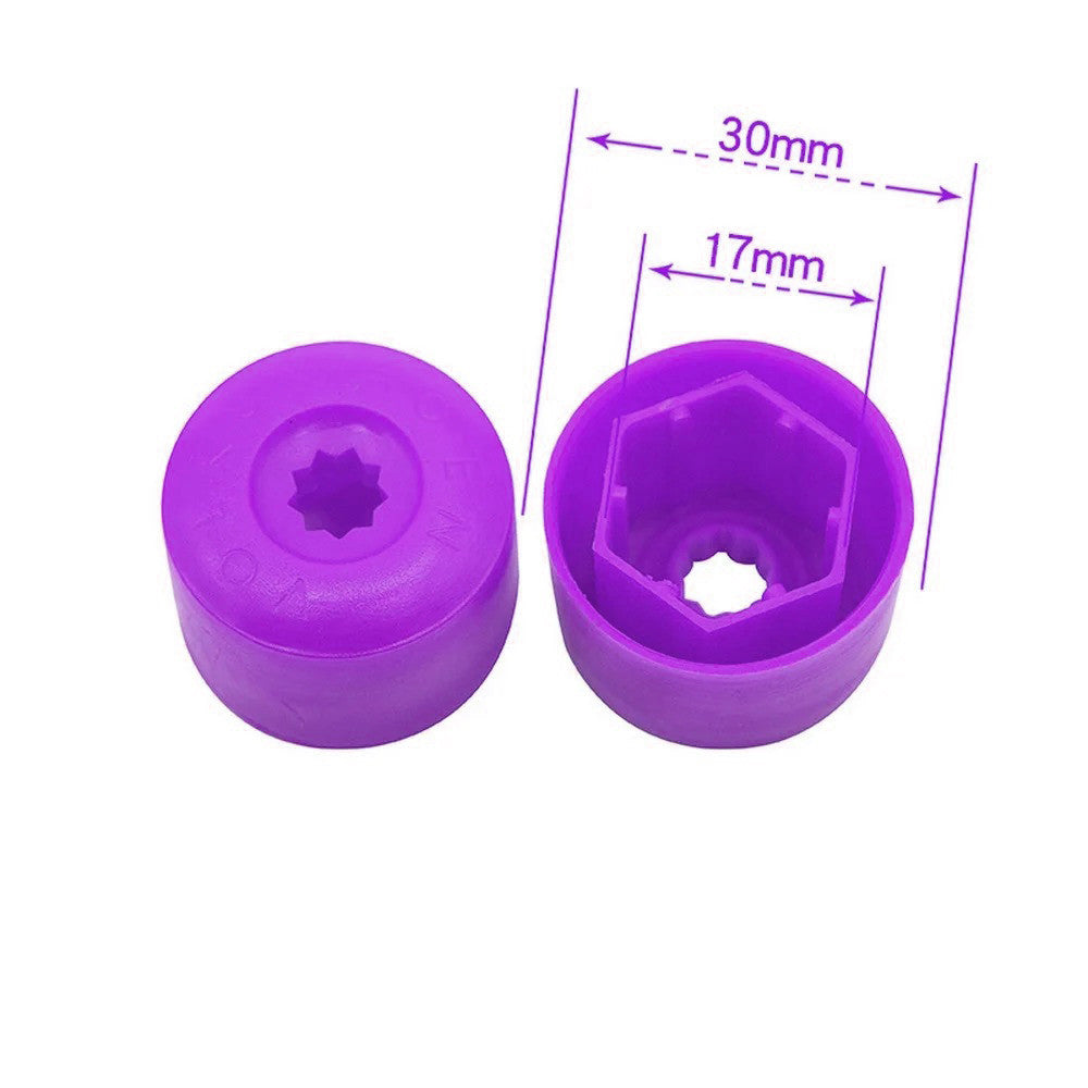 Set 20 capace prezoane pe 17 + cheie de scos capacele, VW/ Audi /Skoda, culoare mov