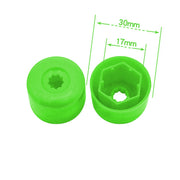 Set 20 capace prezoane pe 17 + cheie de scos capacele, VW/ Audi /Skoda, culoare verde