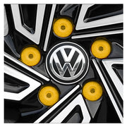 Set 20 capace prezoane pe 17 + cheie de scos capacele, VW/ Audi /Skoda, culoare galben