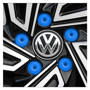 Set 20 capace prezoane pe 17 + cheie de scos capacele, VW/ Audi /Skoda, culoare albastru