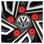 Set 20 capace prezoane pe 17 + cheie de scos capacele, VW/ Audi /Skoda, culoare rosie
