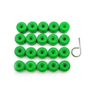 Set 20 capace prezoane pe 17 + cheie de scos capacele, VW/ Audi /Skoda, culoare verde