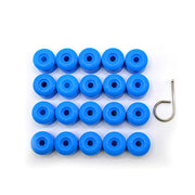 Set 20 capace prezoane pe 17 + cheie de scos capacele, VW/ Audi /Skoda, culoare albastru