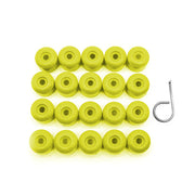 Set 20 capace prezoane pe 17 + cheie de scos capacele, VW/ Audi /Skoda, culoare galben