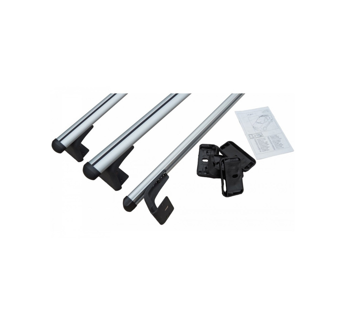 Set 3 bare portbagaj din aluminiu 150 cm, fixare pe caroserie, cu surub, compatibile cu VW Transporter T5, T6