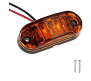 Set 4 Bucati Lampa Laterala LED,2 SMD, Rezistent la Apa,80 lumen,12V, Chihlimbar, Pentru Camioane, Remorci, Tractoare