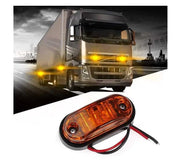 Set 4 Bucati Lampa Laterala LED,2 SMD, Rezistent la Apa,80 lumen,12V, Chihlimbar, Pentru Camioane, Remorci, Tractoare