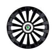 Set 4 capace 15 inch // MERIDIAN, compatibil cu gama auto SKODA,negru