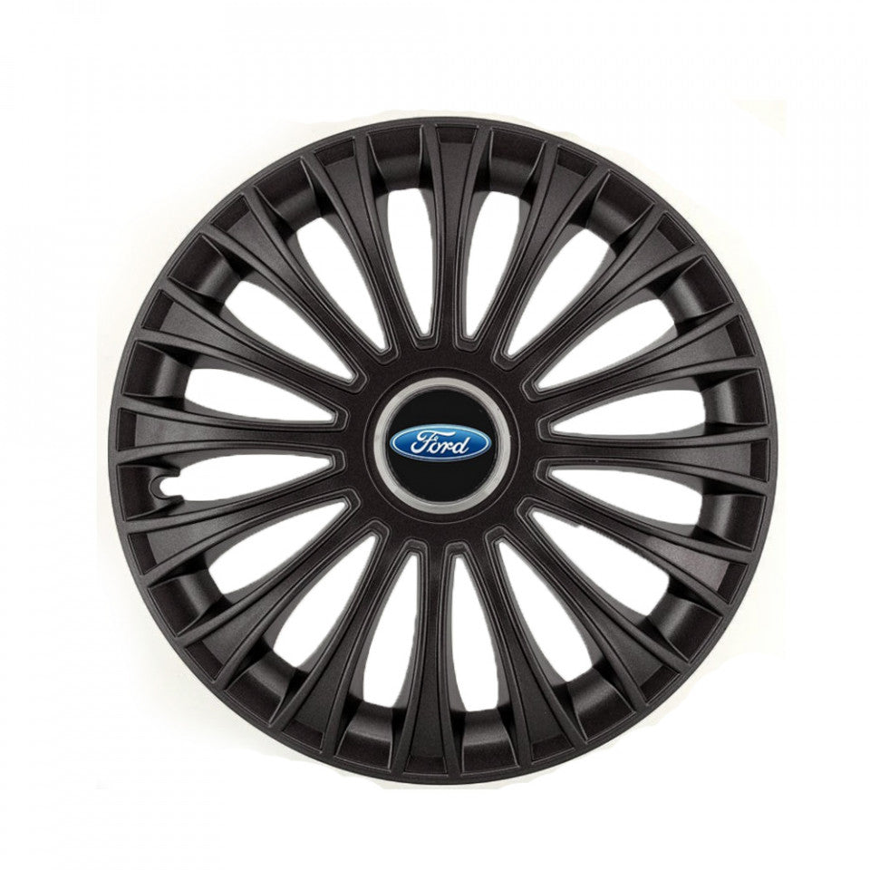 Set 4 capace 16 inch // DINO, compatibil cu gama auto FORD,negru