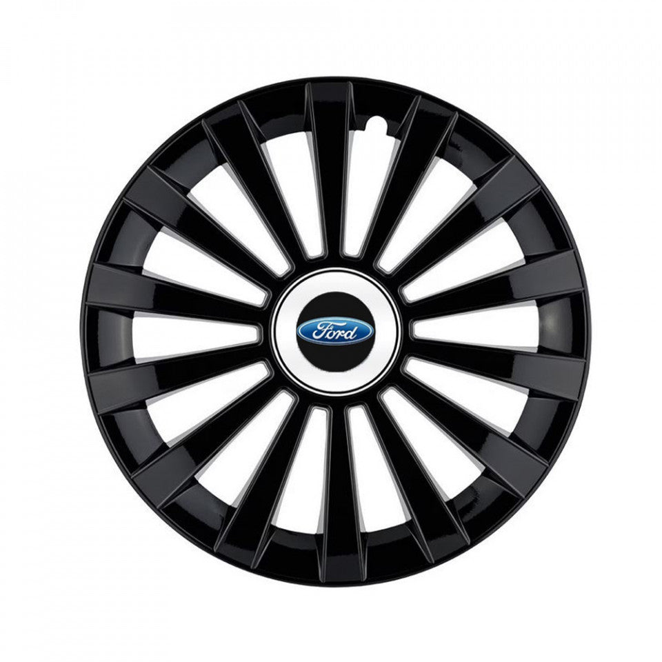 Set 4 capace 16 inch // MERIDIAN, compatibil cu gama auto FORD,negru