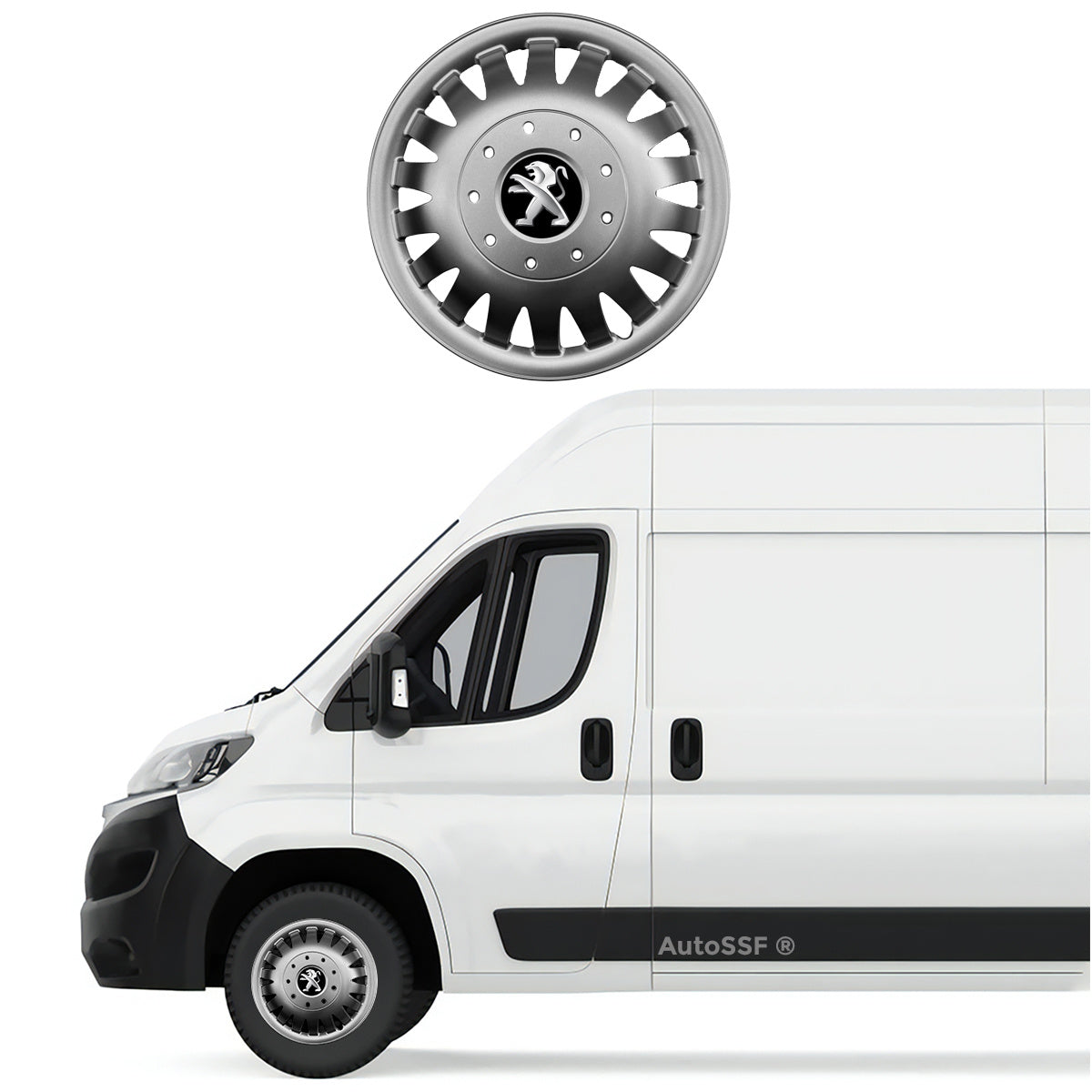Set 4 capace roti potrivite jantelor de 15 inch bombate compatibile Peugeot BOXER, model 320