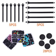 Set 723 clipsuri si scule demontat, pentru interior auto, radio, fete de usa, panou de bord, plastic, universal