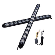 Set lumini de zi Led DRL cu semnalizare dinamica secventiala tip sageata si 9 module LED,lungime 25 cm