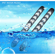 Set lumini de zi Led DRL cu semnalizare dinamica secventiala tip sageata si 9 module LED,lungime 25 cm