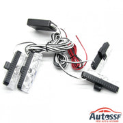 Set lumini LED tip stroboscop pentru bara din fata + telecomanda de control, lumina galbena