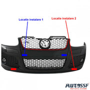 Set lumini LED tip stroboscop pentru bara din fata + telecomanda de control, lumina galbena