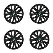 Set 4 capace roti potrivite jantelor de 15 inch compatibile SKODA, Model - 345 Black Edition