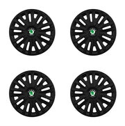 Set 4 capace roti potrivite jantelor de 16 inch compatibile SKODA, Model 412 Black