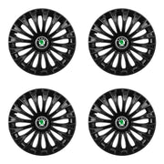 Set 4 capace 15 inch // DINO, compatibil cu gama auto SKODA,negru