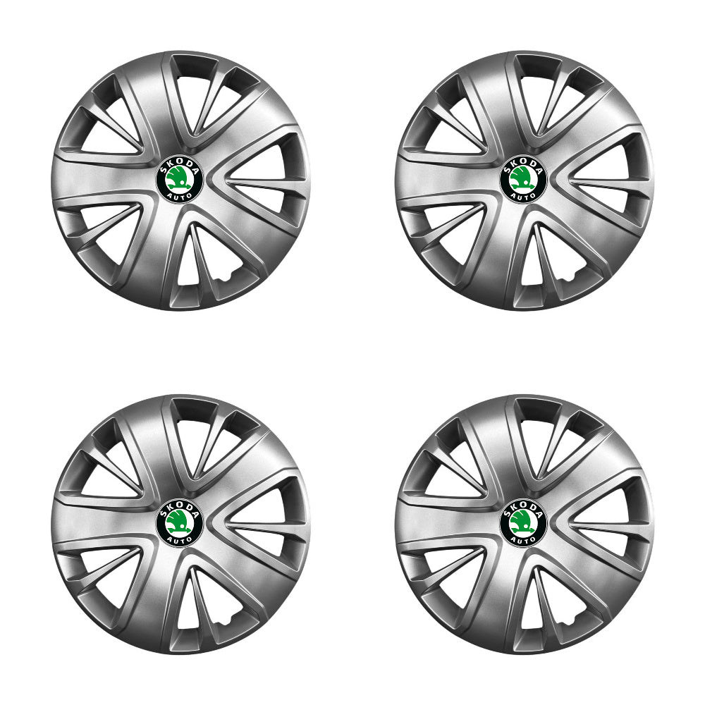 Set 4 capace roti potrivite jantelor de 15 inch compatibile gama SKODA model - 341