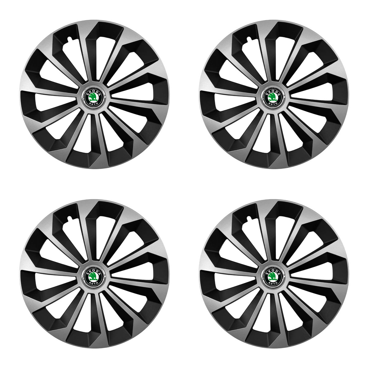 Set 4 capace 15 inch // Grafit FAME II, compatibil cu gama auto SKODA,bi-color
