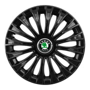 Set 4 capace 16 inch // DINO, compatibil cu gama auto SKODA,negru