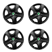 Set 4 capace roti potrivite jantelor de 15 inch compatibile SKODA, Model 340 Black