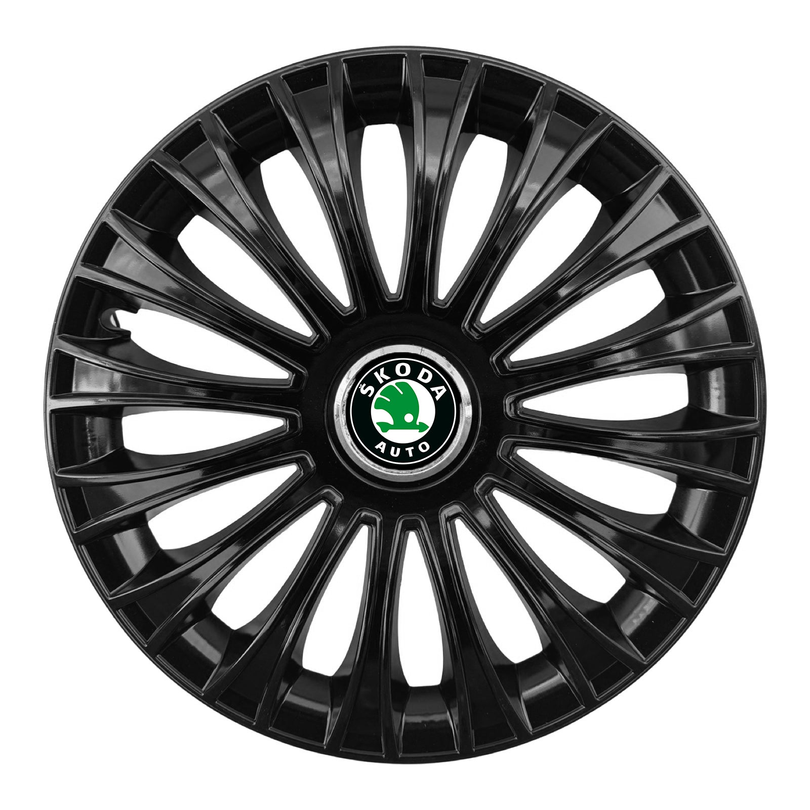 Set 4 capace 15 inch // DINO, compatibil cu gama auto SKODA,negru