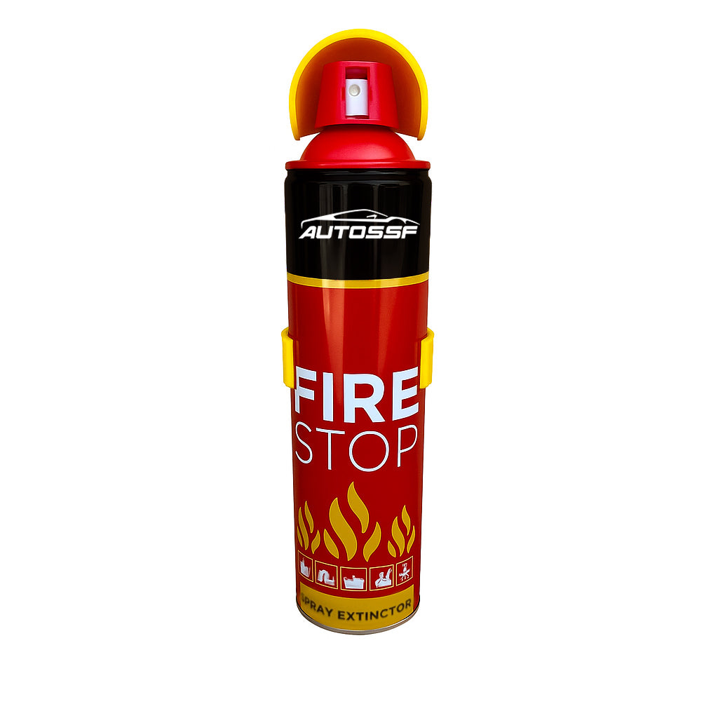 Set trusa AUTO compacta de prim ajutor + Stingator Spray 1000ml cu suport, valabilitate 5 ani