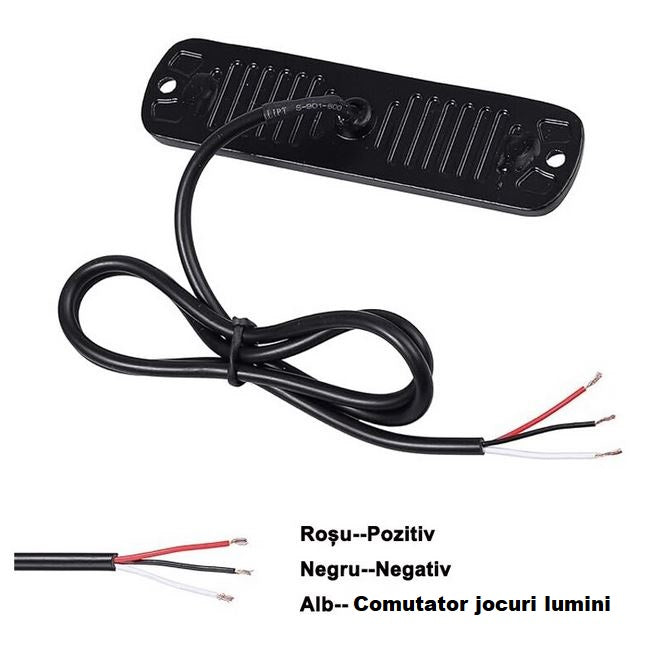 Stroboscop LED 6 LED, 12–24V, lumină galbenă, IP67, pentru platforma, ATV, Tractor, Jeep, Off Road