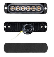 Stroboscop LED 6 LED, 12–24V, lumină galbenă, IP67, pentru platforma, ATV, Tractor, Jeep, Off Road