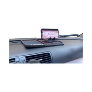 Suport auto telefon multifunctional tip covoras antiderapant, Numar de Telefon, Rotire 360, rosu