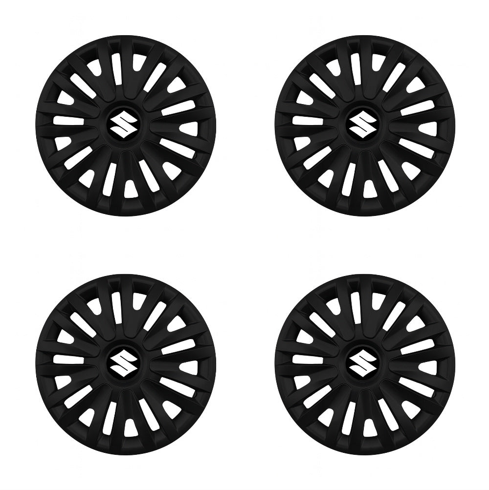 Set 4 capace roti potrivite jantelor de 16 inch compatibile SUZUKI, Model 412 Black