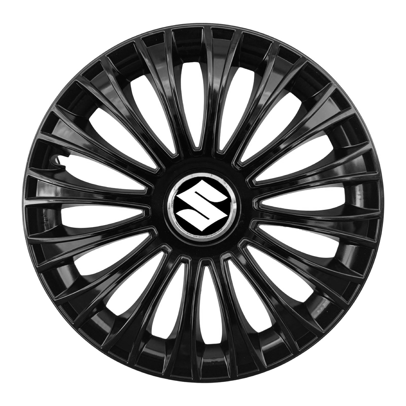 Set 4 capace 15 inch // DINO, compatibil cu gama auto SUZUKI,negru