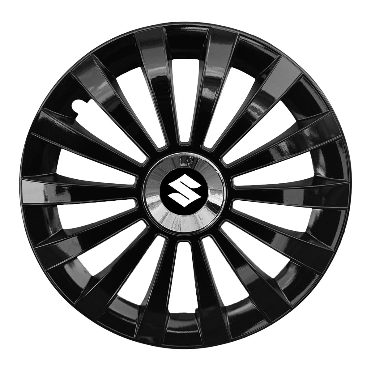 Set 4 capace 15 inch // MERIDIAN, compatibil cu gama auto SUZUKI,negru