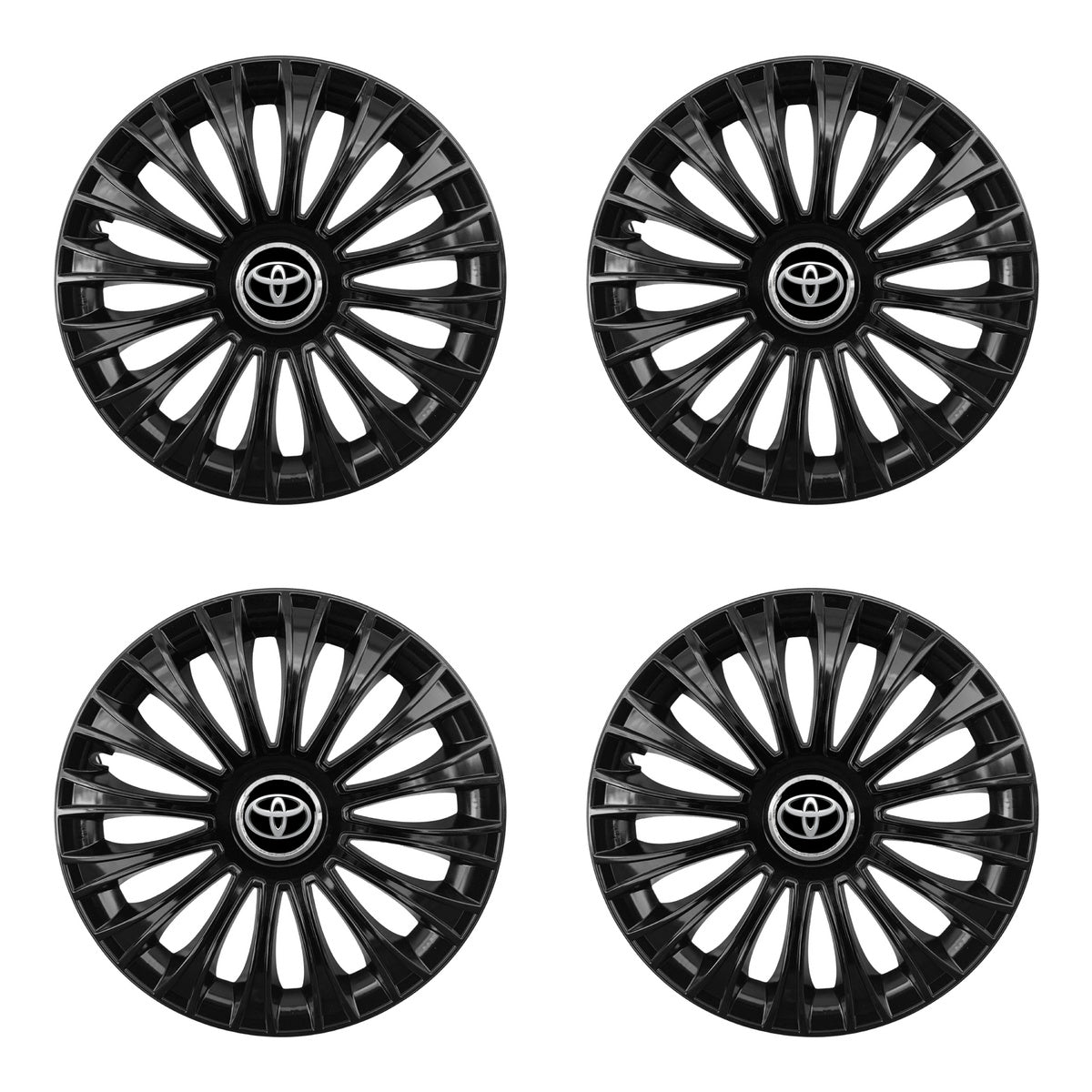 Set 4 capace 16 inch // DINO, compatibil cu gama auto TOYOTA,negru