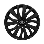 Set 4 capace roti potrivite jantelor de 15 inch compatibile TOYOTA, Model - 345 Black Edition