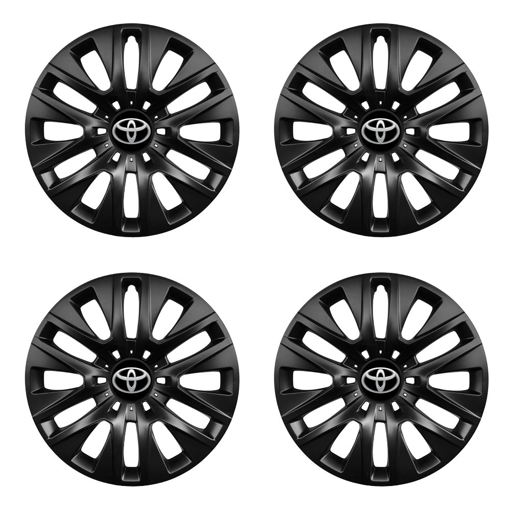 Set 4 capace roti potrivite jantelor de 16 inch compatibile Toyota, Model 429 Black