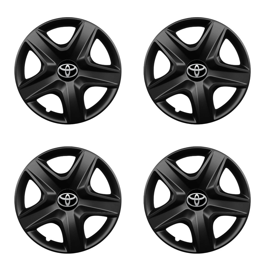 Set 4 capace roti potrivite jantelor de 15 inch compatibile TOYOTA, Model 340 Black