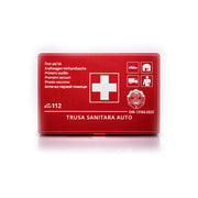 Trusă sanitară auto DIN 13164 – Omologată – Culoare roșie