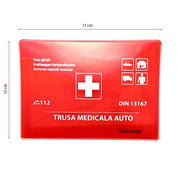 Trusa prim ajutor auto compacta, valabilitate 2029 ,DIN13164