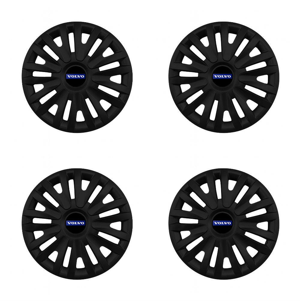 Set 4 capace roti potrivite jantelor de 16 inch compatibile VOLVO, Model 412 Black