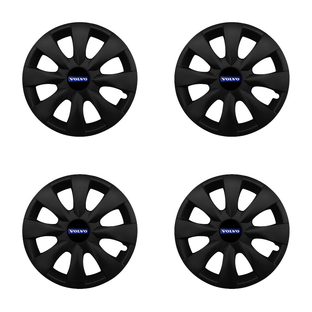 Set 4 capace roti potrivite jantelor de 15 inch compatibile VOLVO, Model - 316 Black Edition