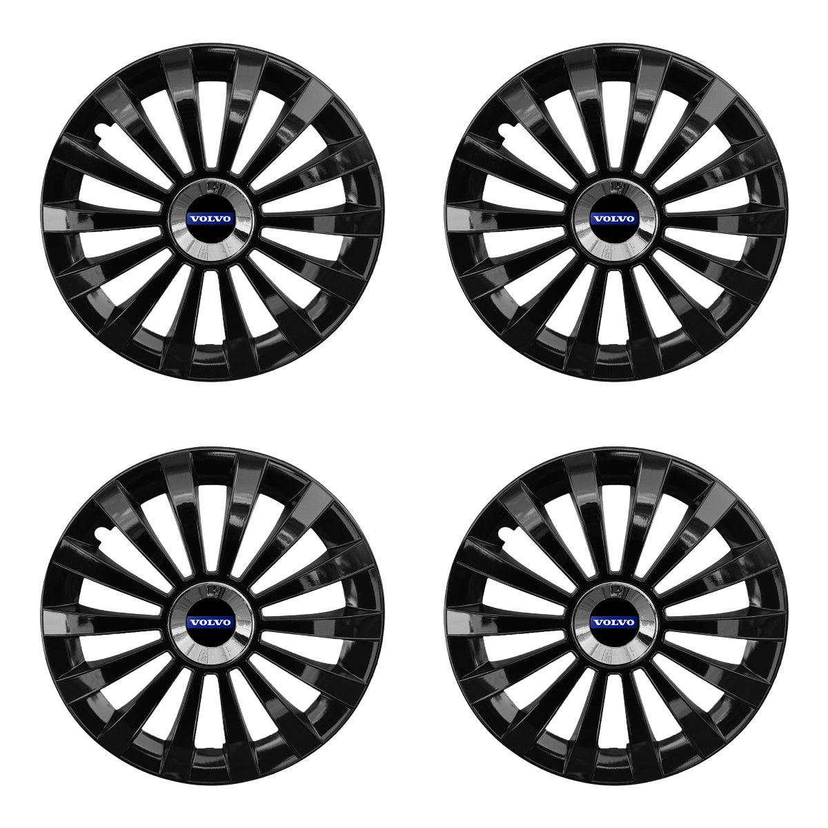 Set 4 capace 15 inch // MERIDIAN, compatibil cu gama auto VOLVO,negru