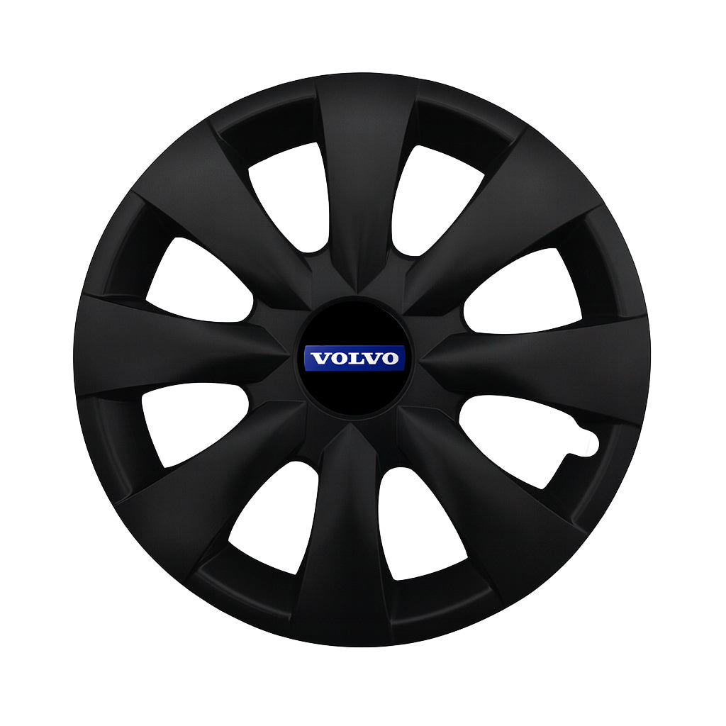 Set 4 capace roti potrivite jantelor de 15 inch compatibile VOLVO, Model - 316 Black Edition
