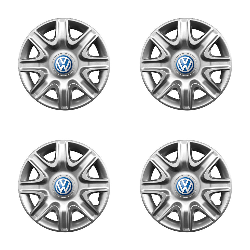 Set 4 capace roti potrivite jantelor de 15 inch compatibile gama VOLKSWAGEN model - 332, Sigla Albastra