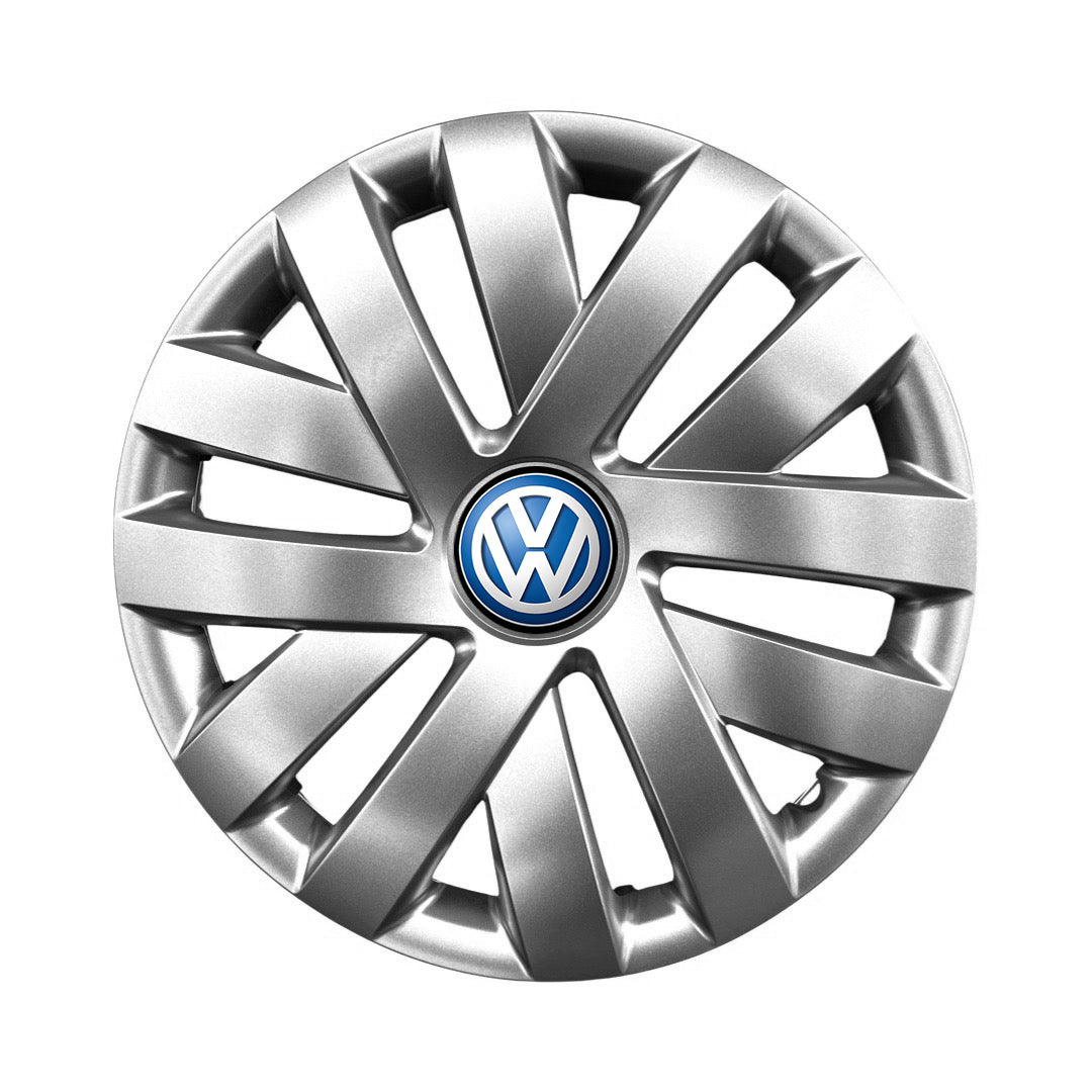 Set 4 capace roti potrivite jantelor de 15 inch compatibile gama Volkswagen model - 315, Sigla Albastra