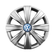 Set 4 capace roti potrivite jantelor de 15 inch compatibile Volkswagen, Model - 328, Sigla Albastra